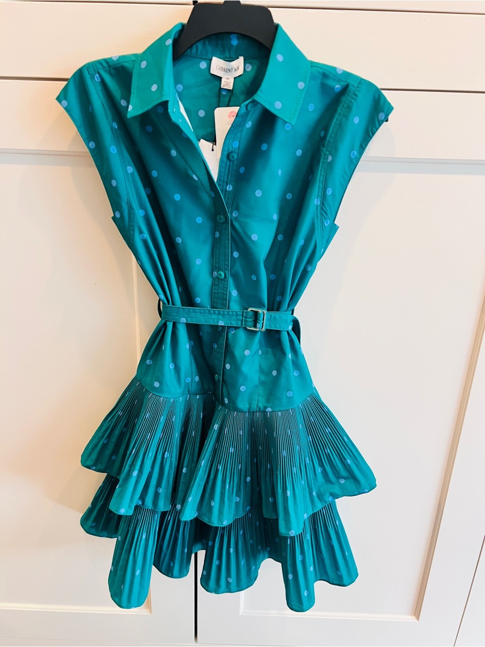 Current Air Button Down Tiered Dress-xs
